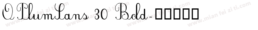 OPlumSans 30 Bold字体转换
